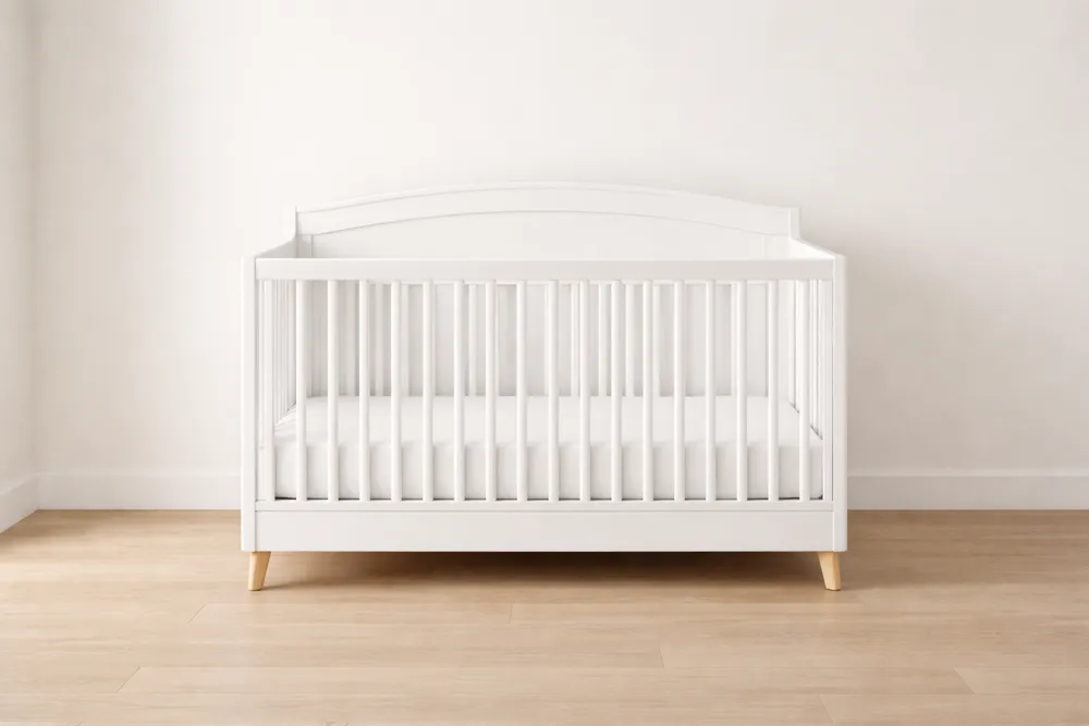 Lit bébé en bois MDF blanc-Formavelo