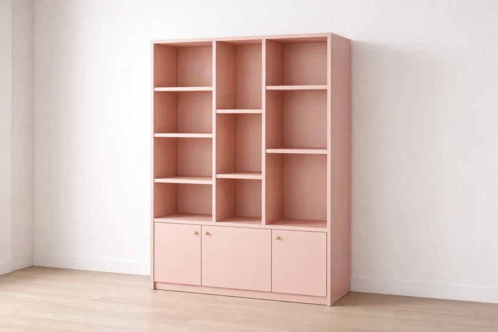 Bibliothèque en Bois MDF Rose-Formavelo