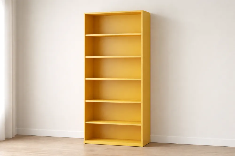 Étagère en bois jaune à 6 niveaux-Formavelo
