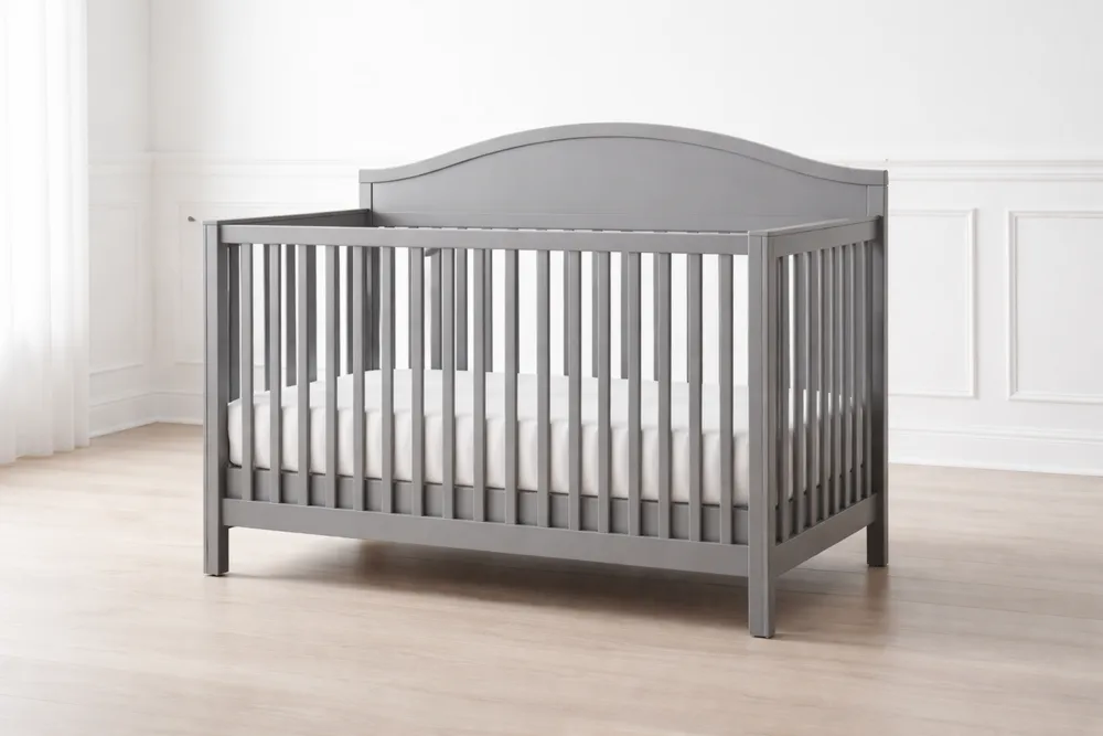 Lit bébé en bois de pin gris-Formavelo