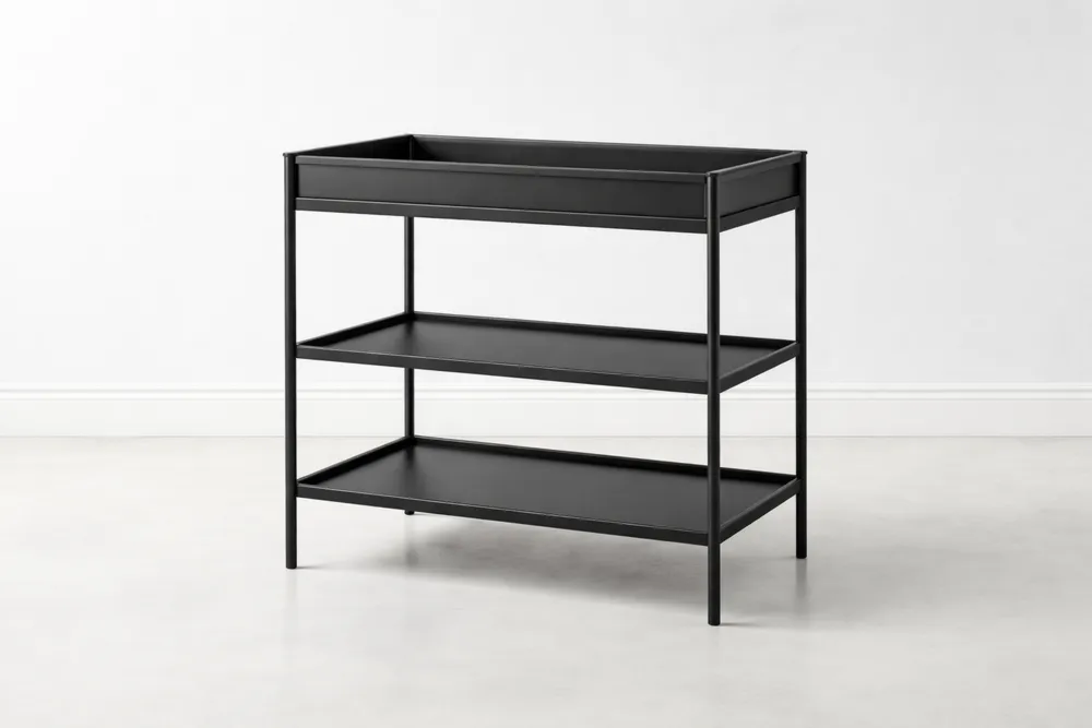 Étagère en acier noire à 3 niveaux 80x40x90 cm-Formavelo