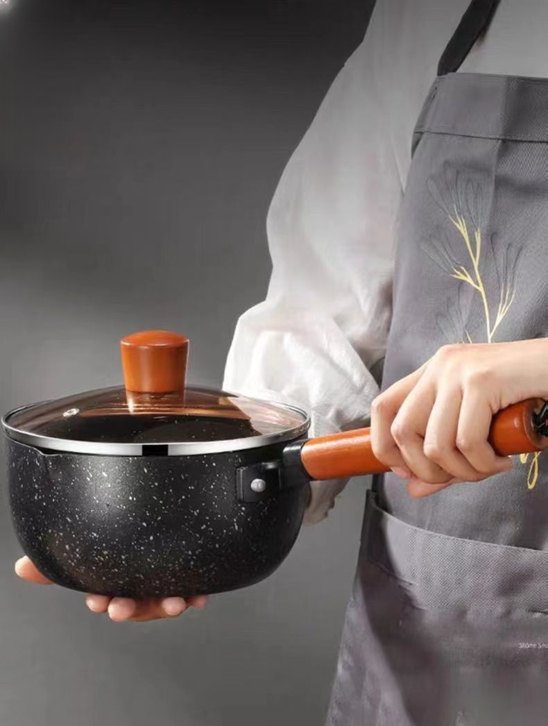 Japanese style non-stick snow pan for induction cooktops