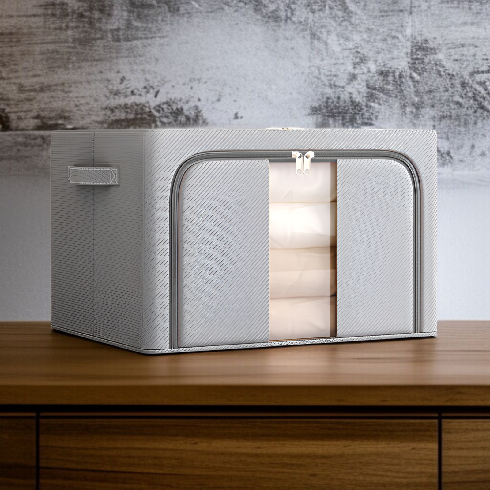 Space saving storage box for clothes