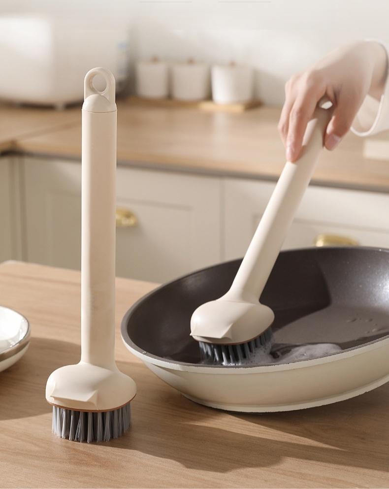Multi-functional Rotating Pot Cleaning Brush in use