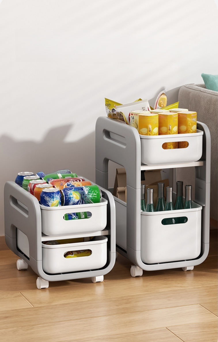 Multi-functional Book Bag Storage Cart front view