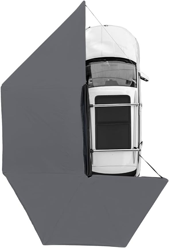 Vehicle Awning 4.6ft x 6.6ft - Roof Rack Pull Out Side Awning 30ft² Sun Shade UPF50+ Weatherproof for Camping Car SUV Truck Van
