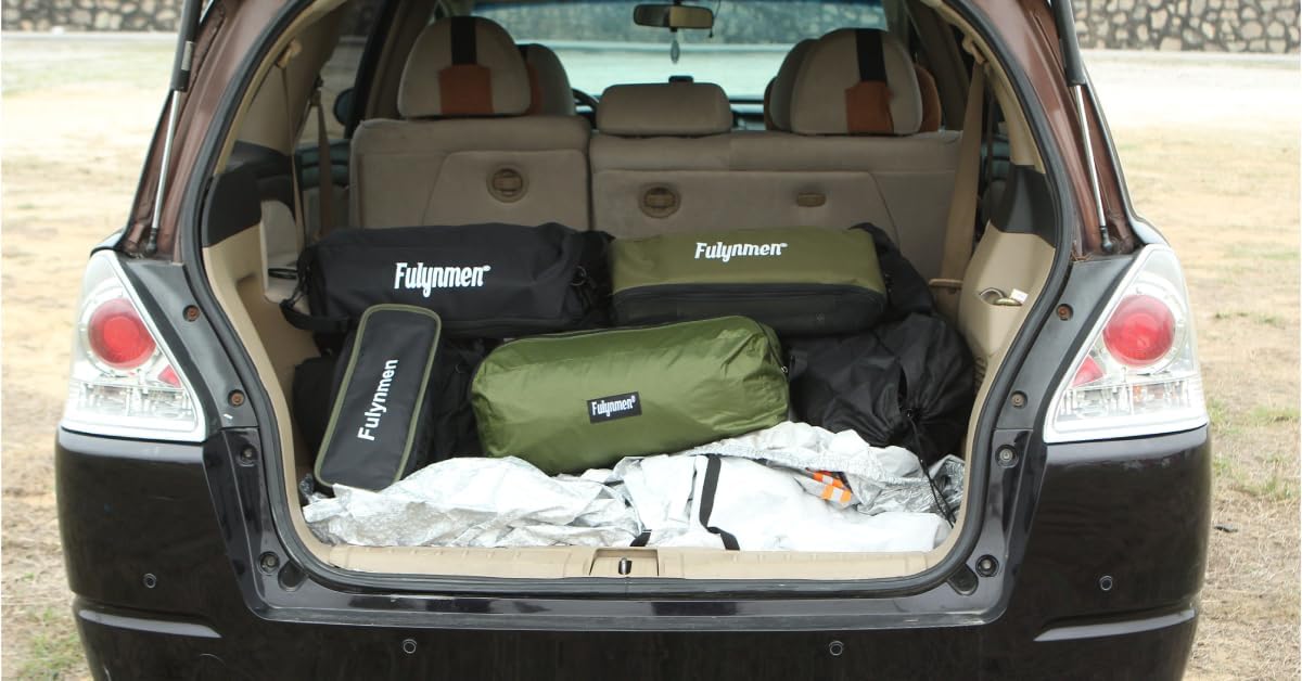 SUV Tailgate Tent - Car Awning with Mosquito Net, Ventilation & Airflow Design - 9.5FT X 6.5FT X 6.5FT (LxWxH) Army Green