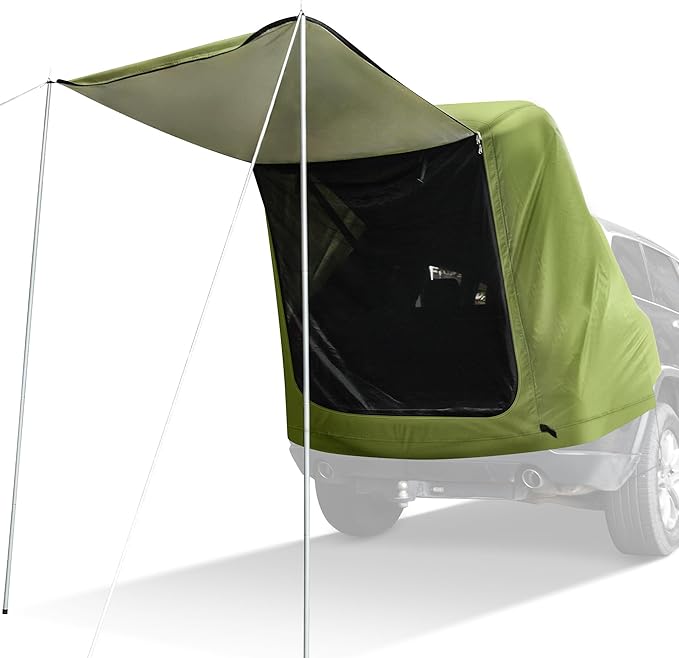 SUV Tailgate Tent with Awning - Waterproof SUV Tents for Camping, Car Hatchback Truck Roof Canopy Sun Shade Privacy Shelter for Outdoor Travel, Universal Fit Most SUV