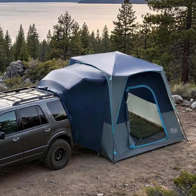5 Person SUV Tent Weather Resistant Portable for Car SUV Van Camping, Includes Rainfly and Storage Bag, 10' W X 8' L X 7.1' H