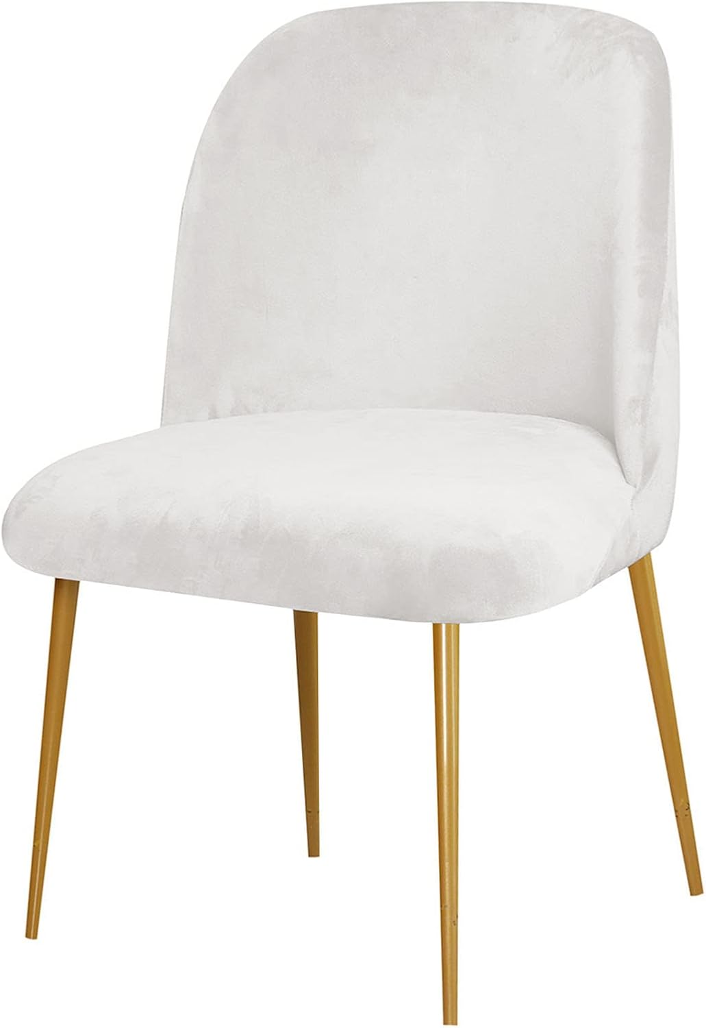 Dining Chair Cover Stretch Velvet Upholstered Side Dining Chair Cover Slipcover Curved Back Mid Century Modern Accent Dining Chair Covers for Kitchen Living Room