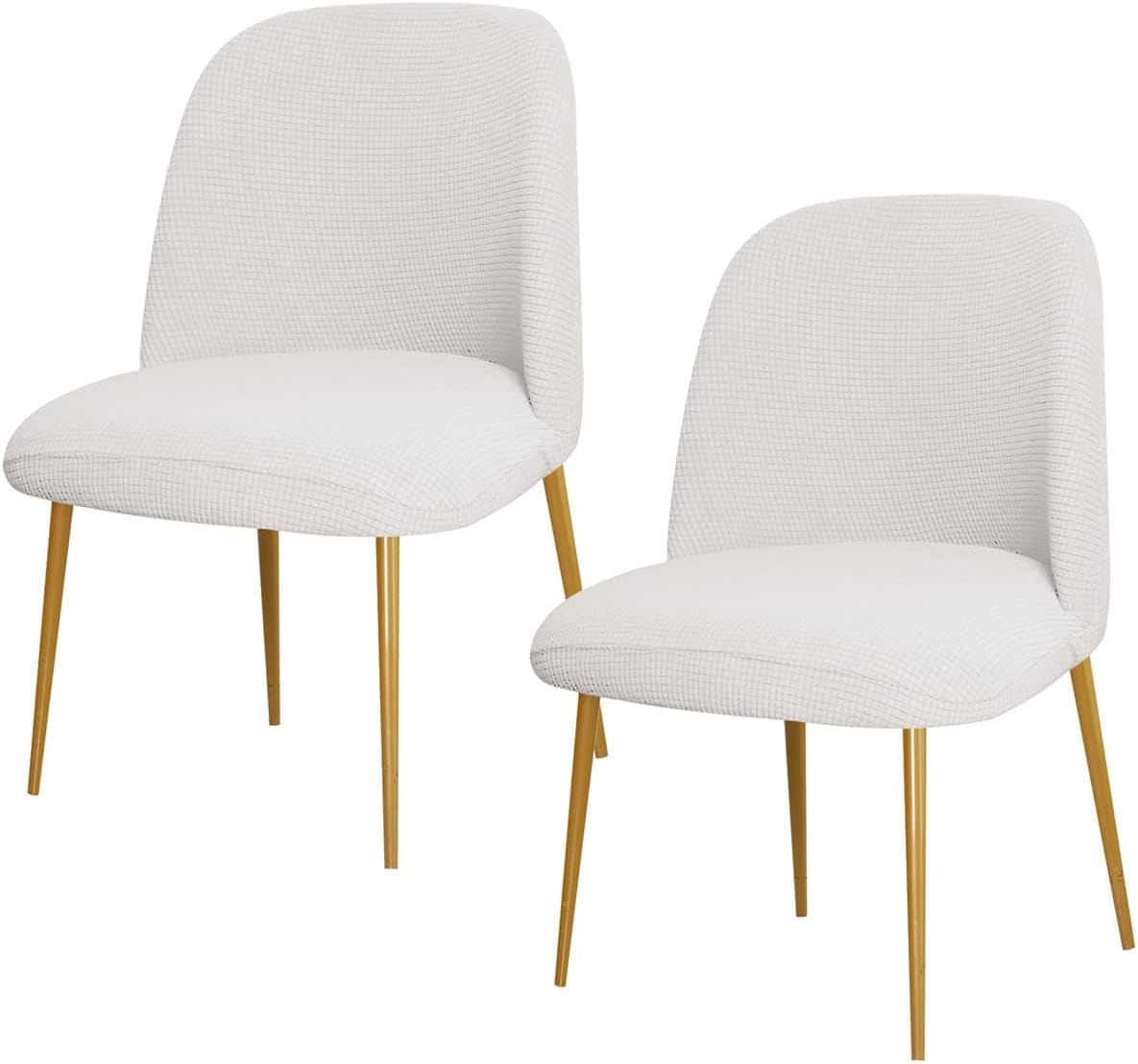 Dining Chair Cover Stretch Velvet Upholstered Side Dining Chair Cover Slipcover Curved Back Mid Century Modern Accent Dining Chair Covers for Kitchen Living Room