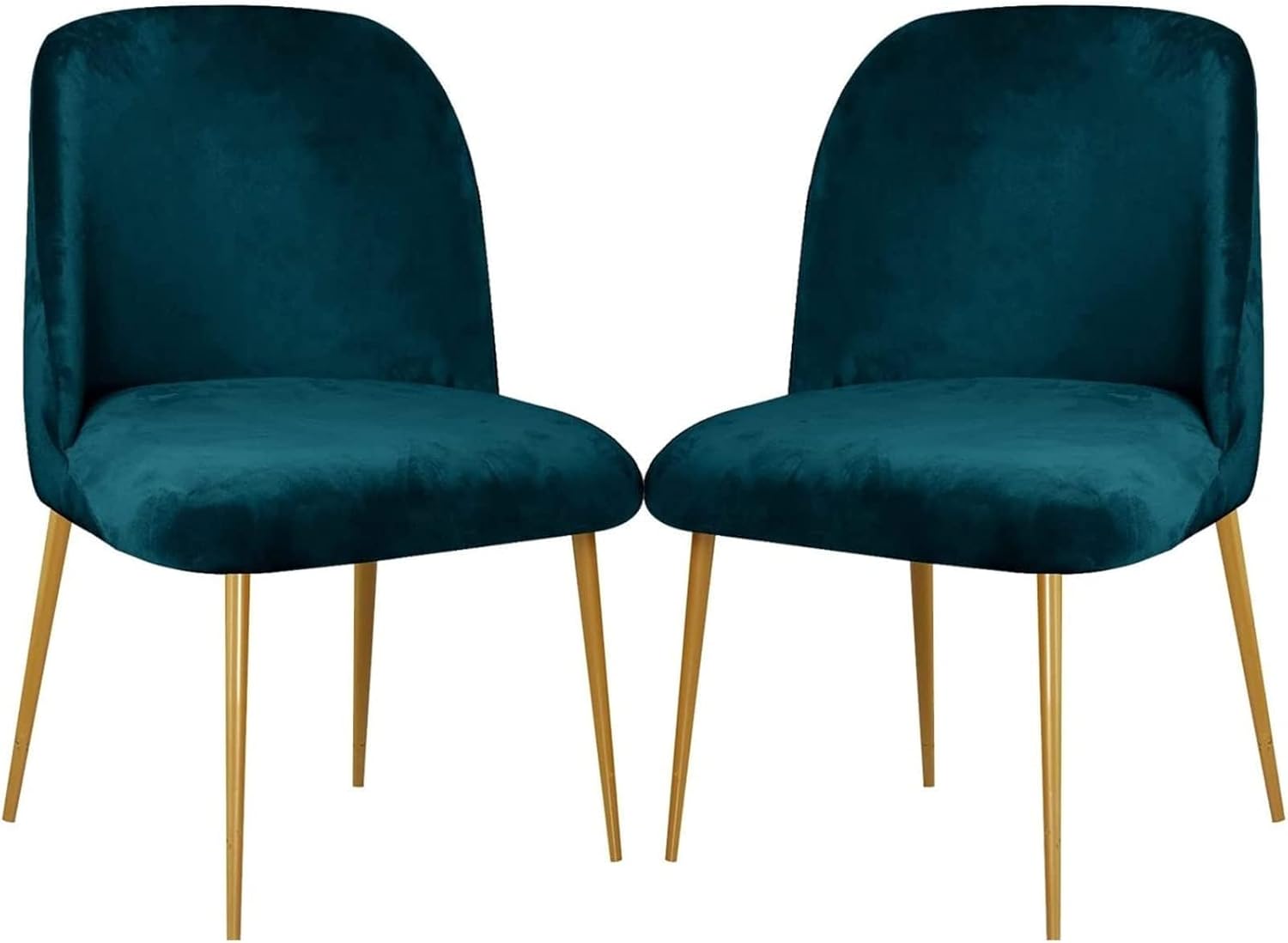 Dining Chair Cover Stretch Velvet Upholstered Side Dining Chair Cover Slipcover Curved Back Mid Century Modern Accent Dining Chair Covers for Kitchen Living Room