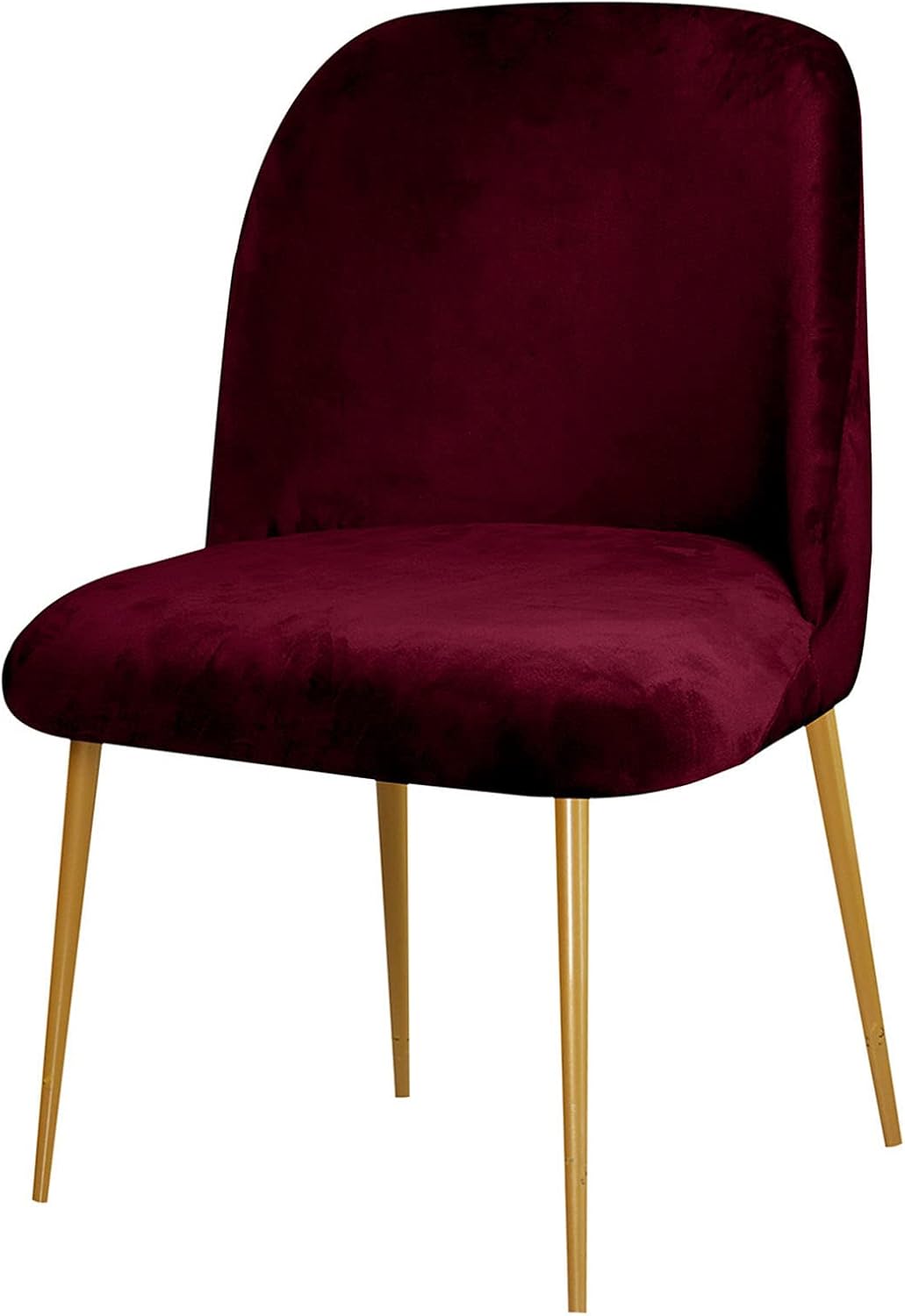Dining Chair Cover Stretch Velvet Upholstered Side Dining Chair Cover Slipcover Curved Back Mid Century Modern Accent Dining Chair Covers for Kitchen Living Room