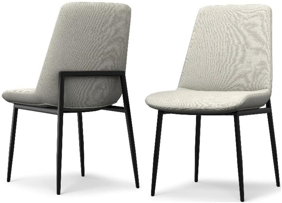  Modern Minimalist Dining Room Seating with Sled Base and Cushioned Seat (Set of 2)