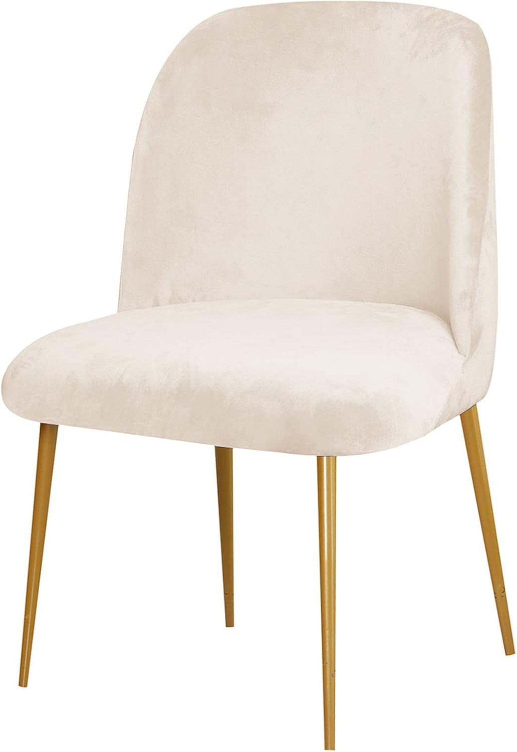 Dining Chair Cover Stretch Velvet Upholstered Side Dining Chair Cover Slipcover Curved Back Mid Century Modern Accent Dining Chair Covers for Kitchen Living Room