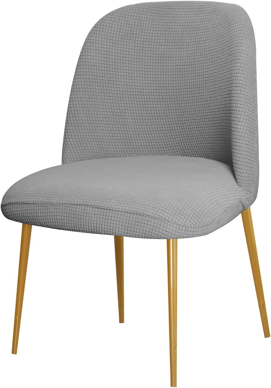 Dining Chair Cover Stretch Velvet Upholstered Side Dining Chair Cover Slipcover Curved Back Mid Century Modern Accent Dining Chair Covers for Kitchen Living Room