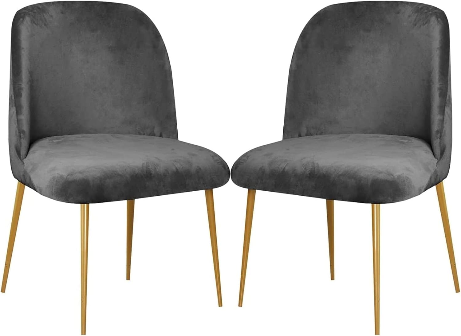 Dining Chair Cover Stretch Velvet Upholstered Side Dining Chair Cover Slipcover Curved Back Mid Century Modern Accent Dining Chair Covers for Kitchen Living Room