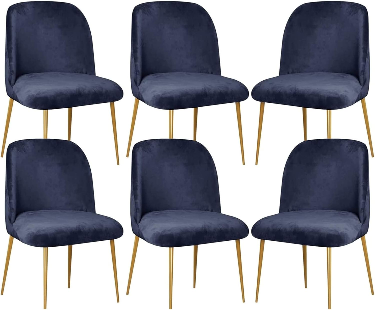 Dining Chair Cover Stretch Velvet Upholstered Side Dining Chair Cover Slipcover Curved Back Mid Century Modern Accent Dining Chair Covers for Kitchen Living Room