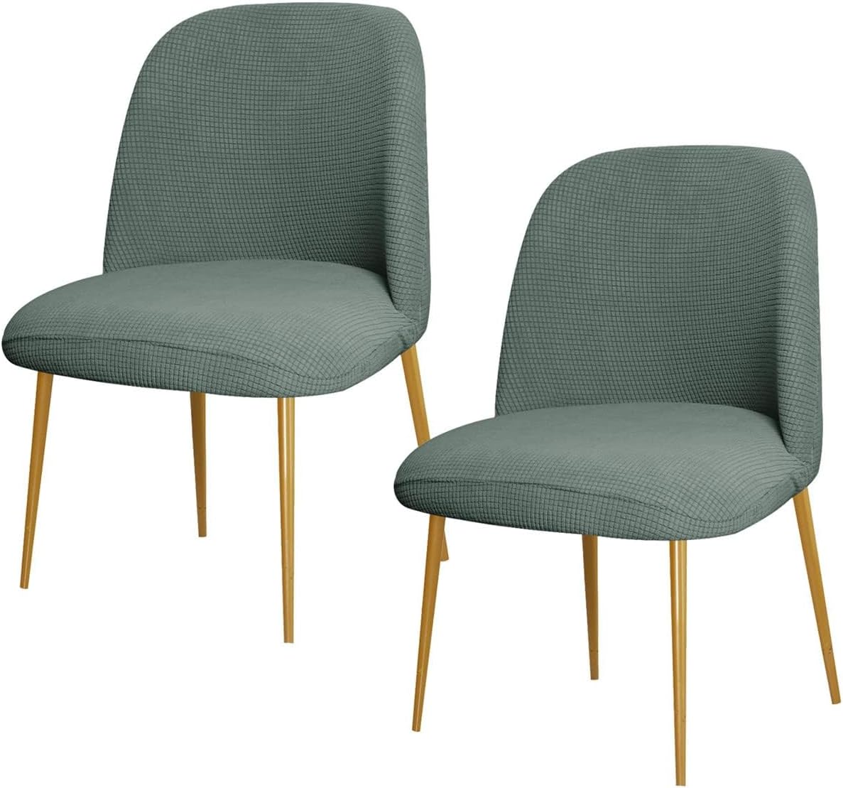 Dining Chair Cover Stretch Velvet Upholstered Side Dining Chair Cover Slipcover Curved Back Mid Century Modern Accent Dining Chair Covers for Kitchen Living Room