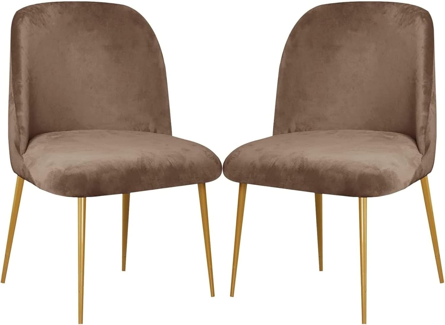 Dining Chair Cover Stretch Velvet Upholstered Side Dining Chair Cover Slipcover Curved Back Mid Century Modern Accent Dining Chair Covers for Kitchen Living Room