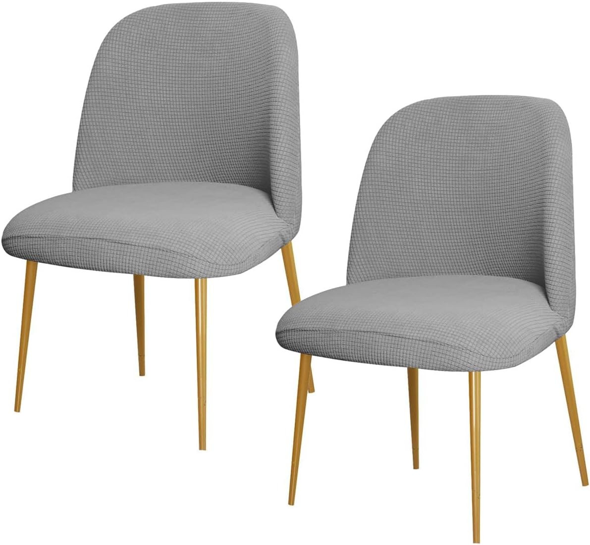 Dining Chair Cover Stretch Velvet Upholstered Side Dining Chair Cover Slipcover Curved Back Mid Century Modern Accent Dining Chair Covers for Kitchen Living Room