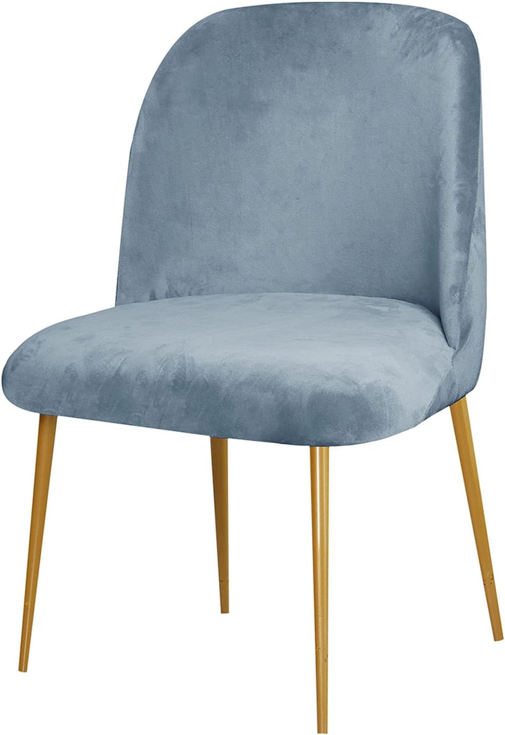 Dining Chair Cover Stretch Velvet Upholstered Side Dining Chair Cover Slipcover Curved Back Mid Century Modern Accent Dining Chair Covers for Kitchen Living Room