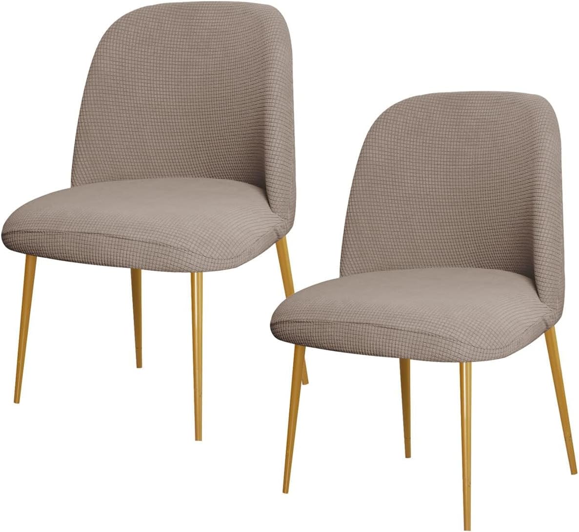 Dining Chair Cover Stretch Velvet Upholstered Side Dining Chair Cover Slipcover Curved Back Mid Century Modern Accent Dining Chair Covers for Kitchen Living Room