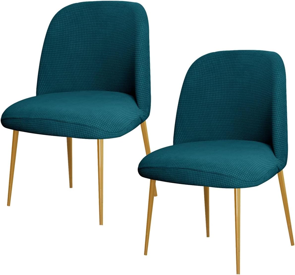 Dining Chair Cover Stretch Velvet Upholstered Side Dining Chair Cover Slipcover Curved Back Mid Century Modern Accent Dining Chair Covers for Kitchen Living Room