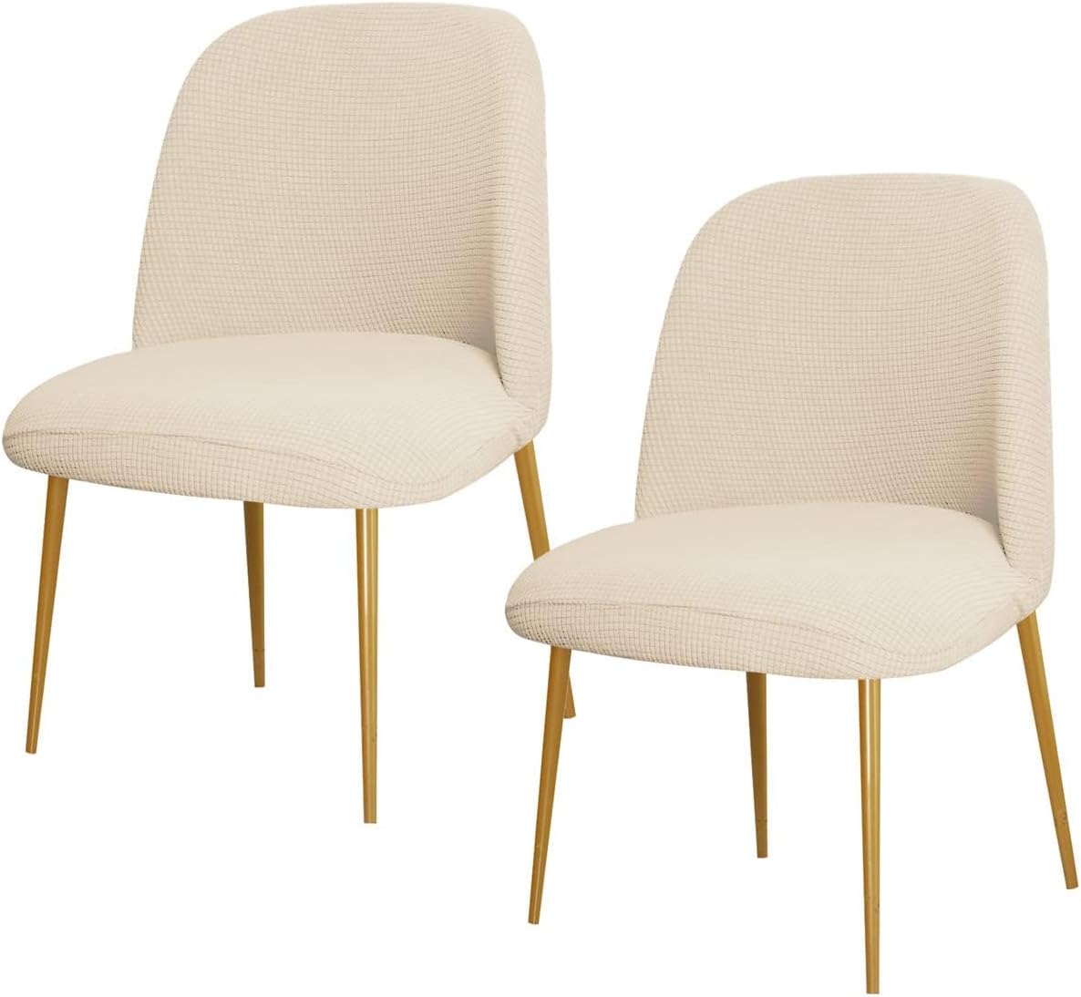 Dining Chair Cover Stretch Velvet Upholstered Side Dining Chair Cover Slipcover Curved Back Mid Century Modern Accent Dining Chair Covers for Kitchen Living Room