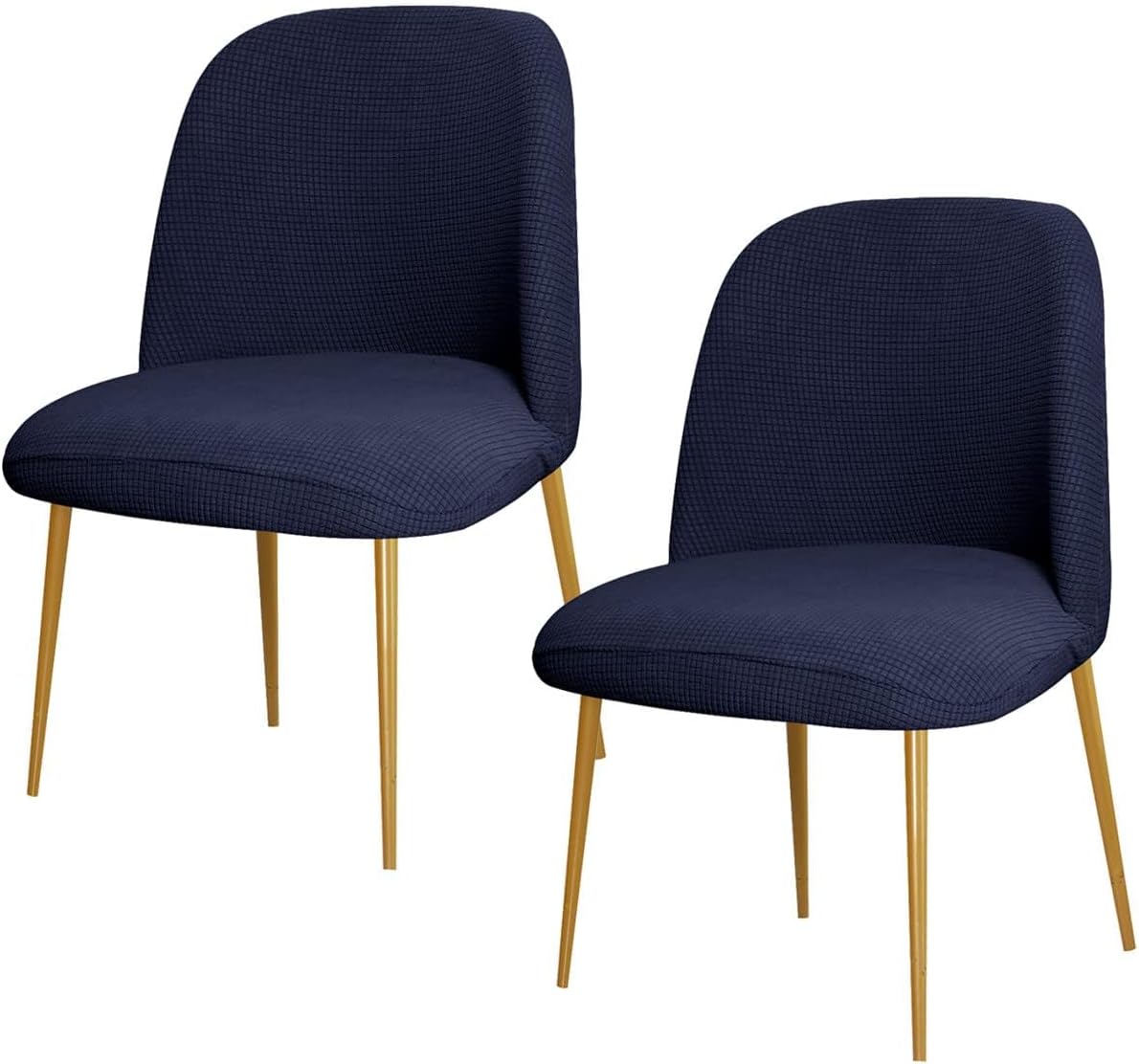 Dining Chair Cover Stretch Velvet Upholstered Side Dining Chair Cover Slipcover Curved Back Mid Century Modern Accent Dining Chair Covers for Kitchen Living Room