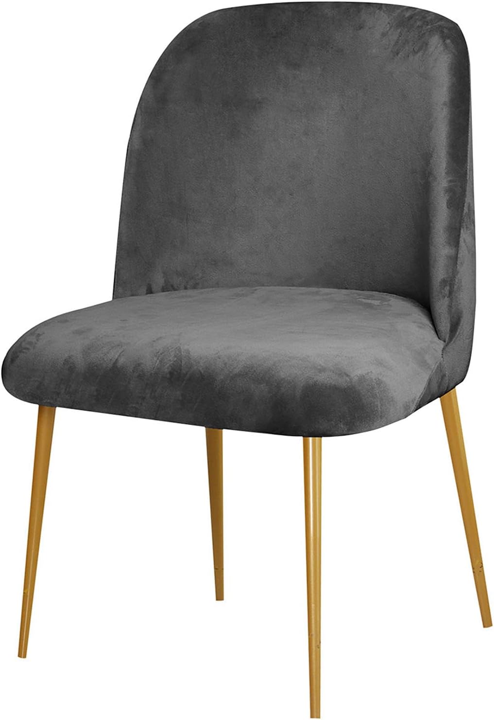 Dining Chair Cover Stretch Velvet Upholstered Side Dining Chair Cover Slipcover Curved Back Mid Century Modern Accent Dining Chair Covers for Kitchen Living Room