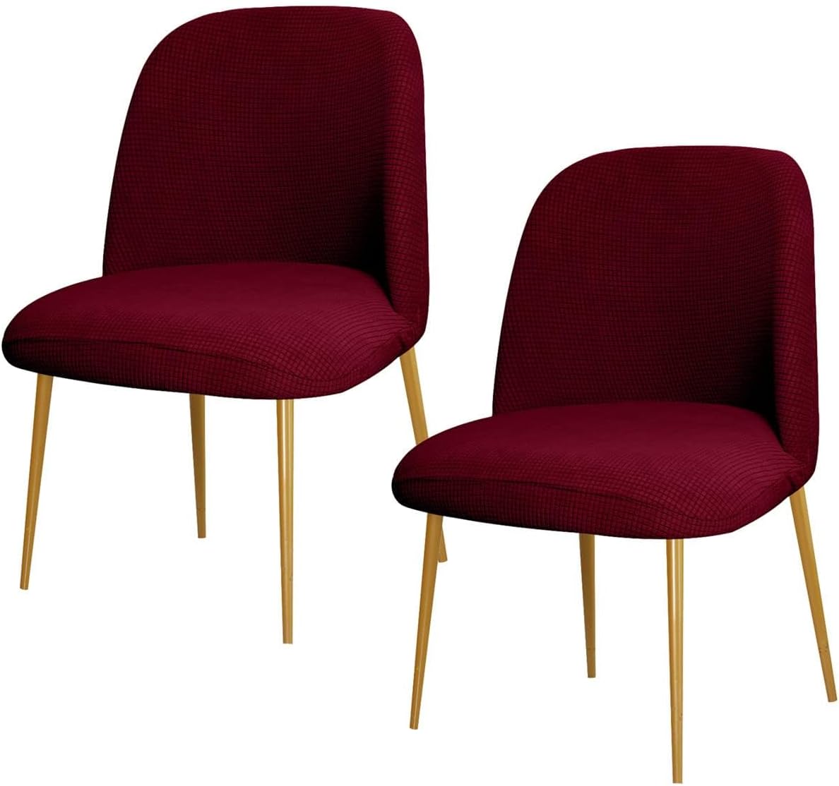 Dining Chair Cover Stretch Velvet Upholstered Side Dining Chair Cover Slipcover Curved Back Mid Century Modern Accent Dining Chair Covers for Kitchen Living Room