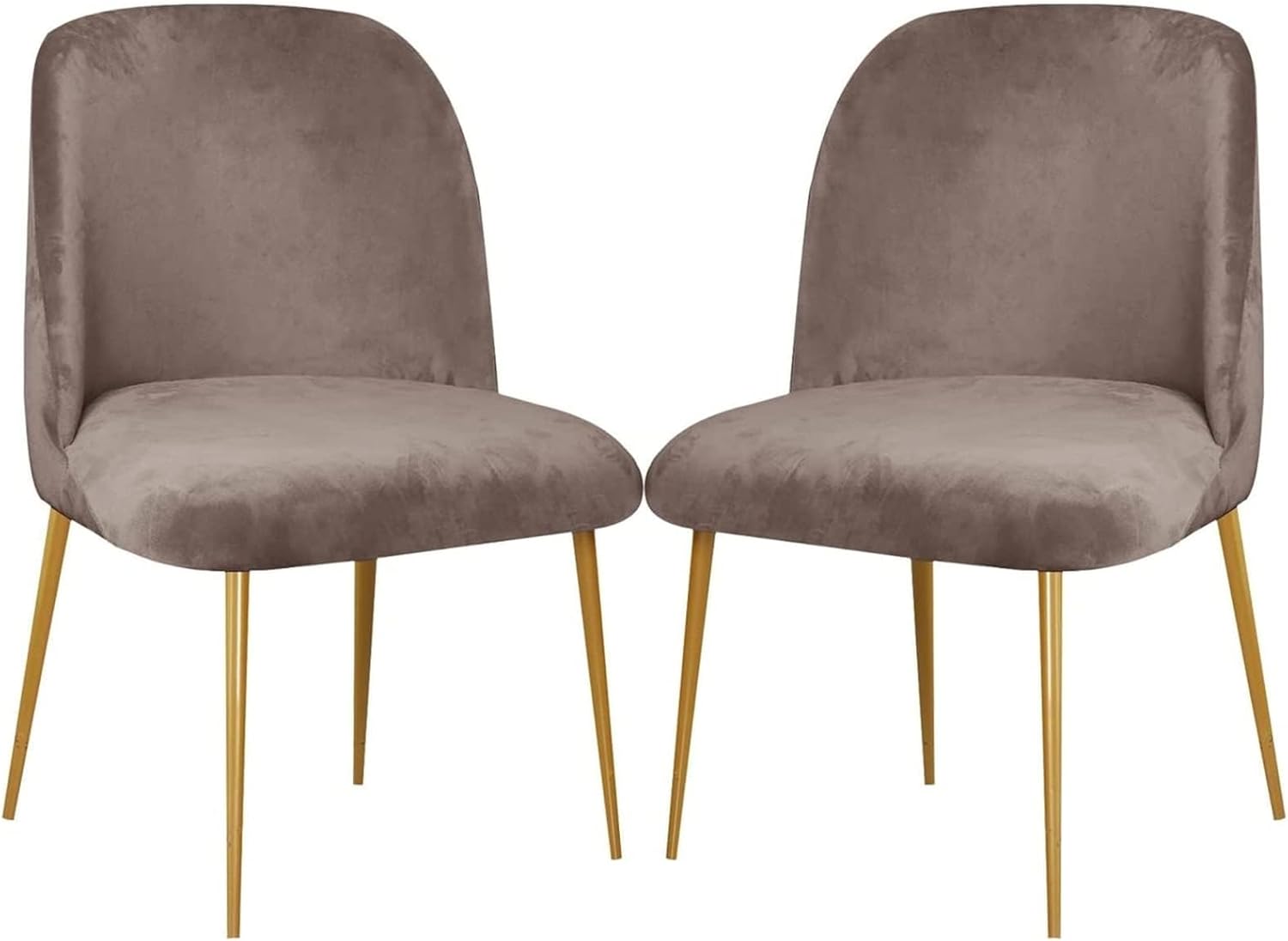 Dining Chair Cover Stretch Velvet Upholstered Side Dining Chair Cover Slipcover Curved Back Mid Century Modern Accent Dining Chair Covers for Kitchen Living Room