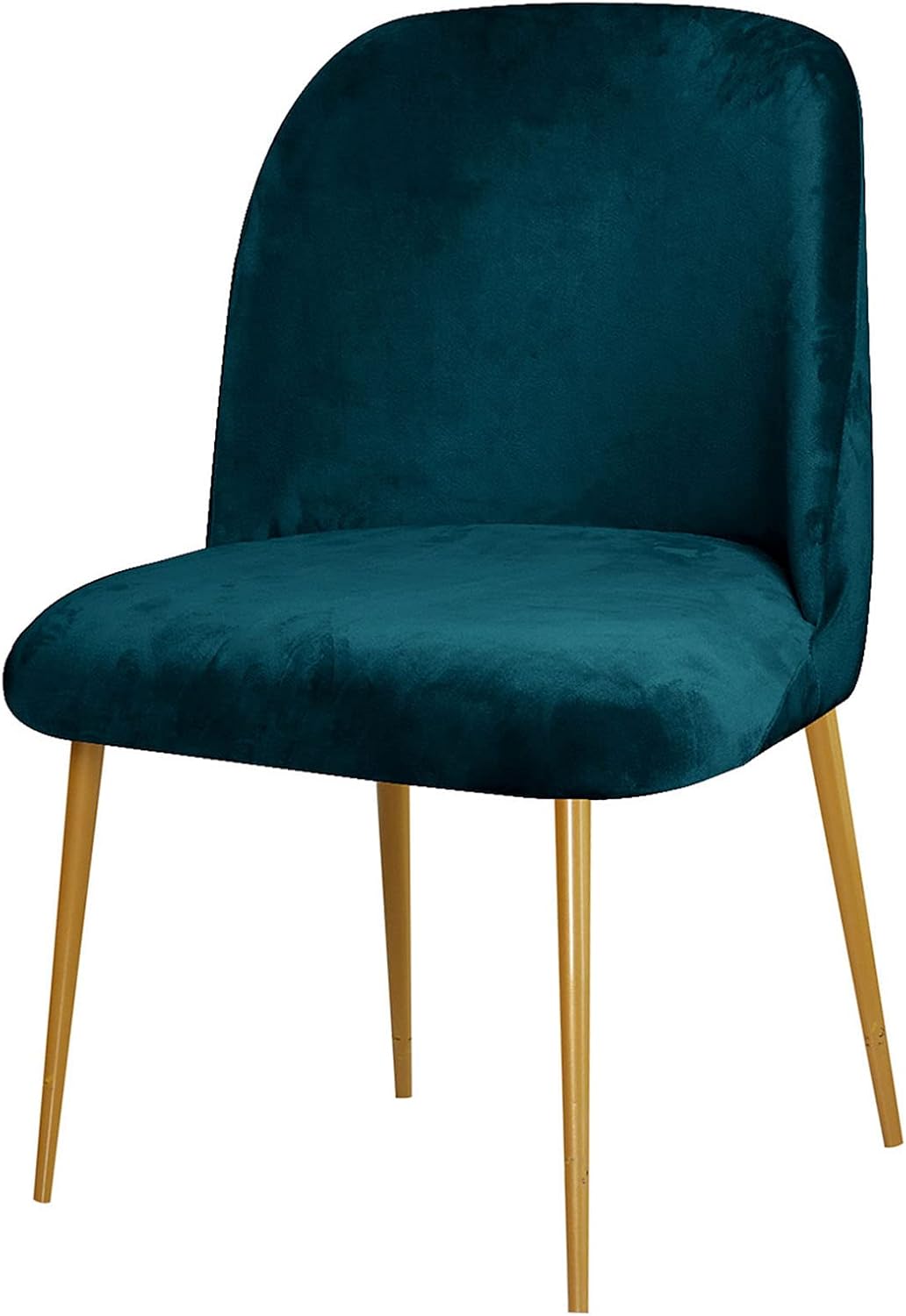 Dining Chair Cover Stretch Velvet Upholstered Side Dining Chair Cover Slipcover Curved Back Mid Century Modern Accent Dining Chair Covers for Kitchen Living Room