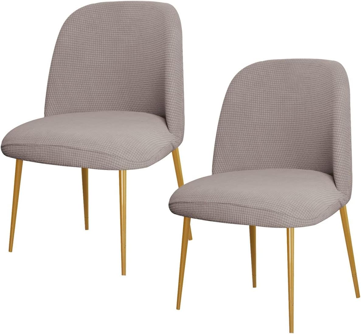 Dining Chair Cover Stretch Velvet Upholstered Side Dining Chair Cover Slipcover Curved Back Mid Century Modern Accent Dining Chair Covers for Kitchen Living Room