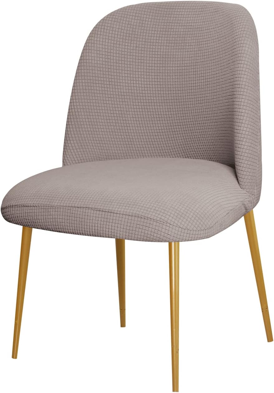 Dining Chair Cover Stretch Velvet Upholstered Side Dining Chair Cover Slipcover Curved Back Mid Century Modern Accent Dining Chair Covers for Kitchen Living Room
