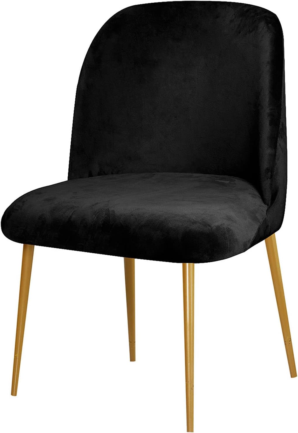 Dining Chair Cover Stretch Velvet Upholstered Side Dining Chair Cover Slipcover Curved Back Mid Century Modern Accent Dining Chair Covers for Kitchen Living Room