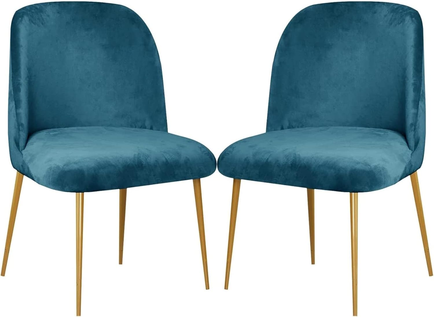 Dining Chair Cover Stretch Velvet Upholstered Side Dining Chair Cover Slipcover Curved Back Mid Century Modern Accent Dining Chair Covers for Kitchen Living Room