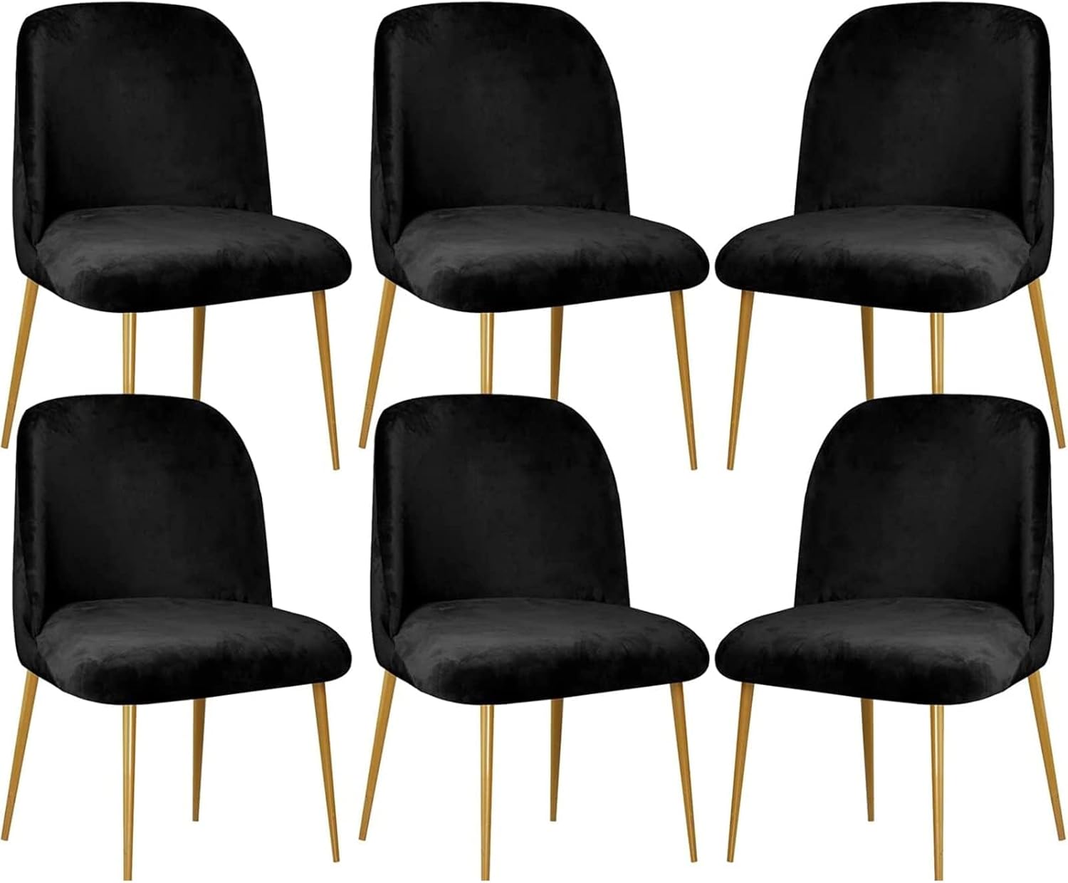 Dining Chair Cover Stretch Velvet Upholstered Side Dining Chair Cover Slipcover Curved Back Mid Century Modern Accent Dining Chair Covers for Kitchen Living Room