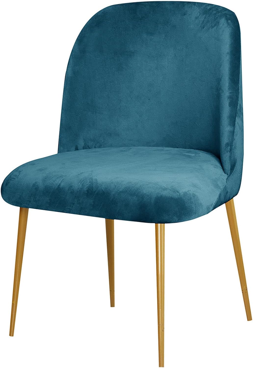 Dining Chair Cover Stretch Velvet Upholstered Side Dining Chair Cover Slipcover Curved Back Mid Century Modern Accent Dining Chair Covers for Kitchen Living Room