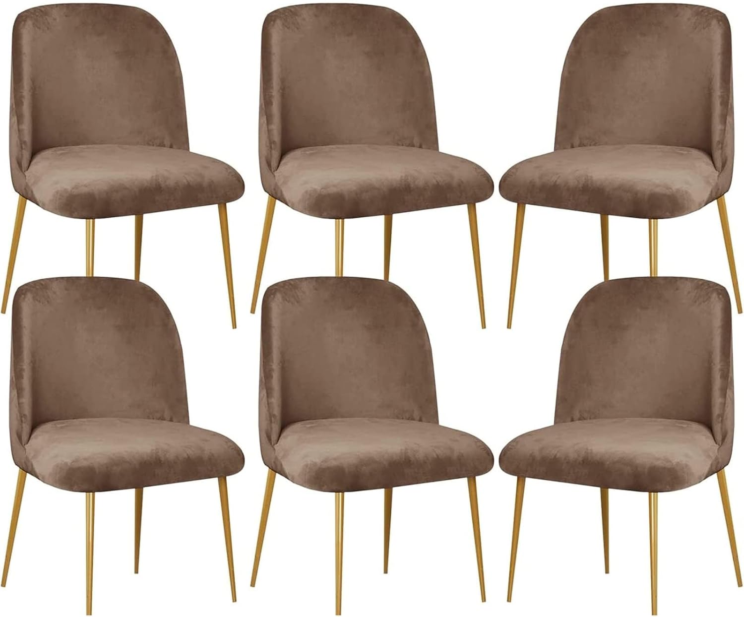 Dining Chair Cover Stretch Velvet Upholstered Side Dining Chair Cover Slipcover Curved Back Mid Century Modern Accent Dining Chair Covers for Kitchen Living Room