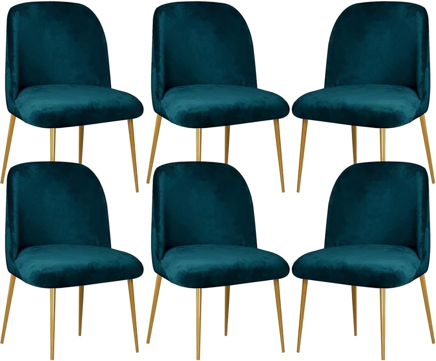 Dining Chair Cover Stretch Velvet Upholstered Side Dining Chair Cover Slipcover Curved Back Mid Century Modern Accent Dining Chair Covers for Kitchen Living Room