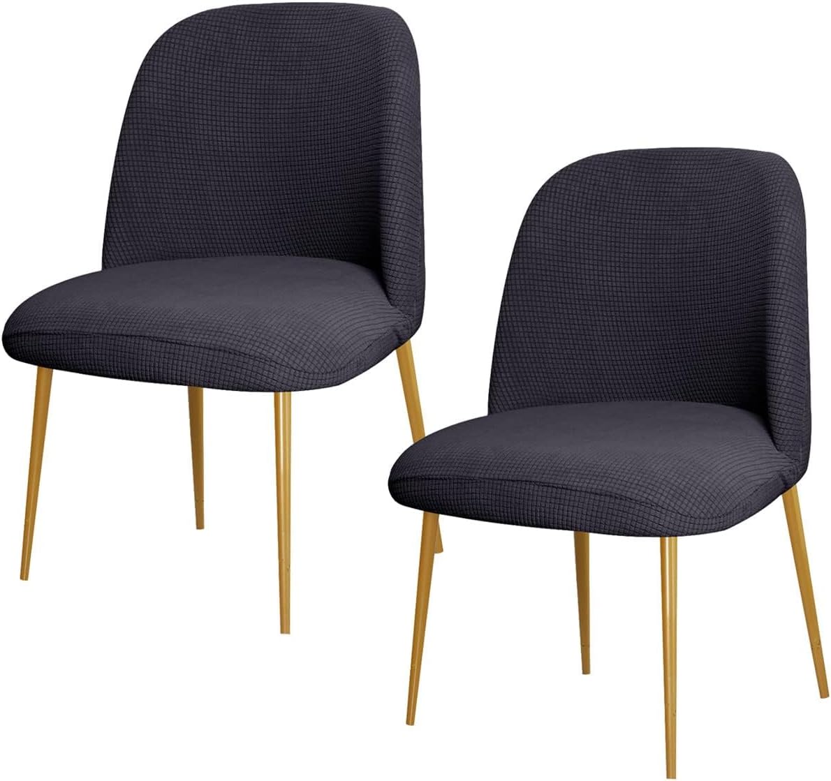 Dining Chair Cover Stretch Velvet Upholstered Side Dining Chair Cover Slipcover Curved Back Mid Century Modern Accent Dining Chair Covers for Kitchen Living Room