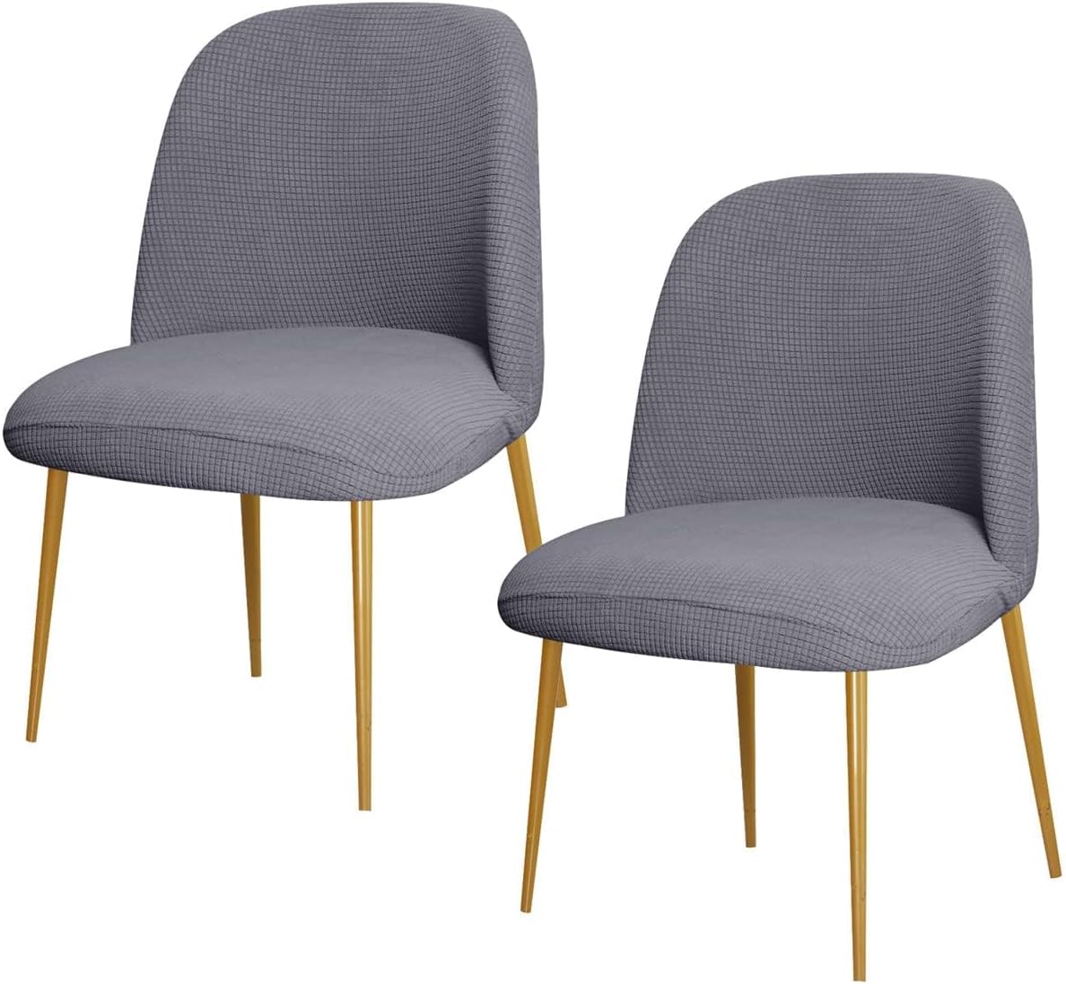 Dining Chair Cover Stretch Velvet Upholstered Side Dining Chair Cover Slipcover Curved Back Mid Century Modern Accent Dining Chair Covers for Kitchen Living Room