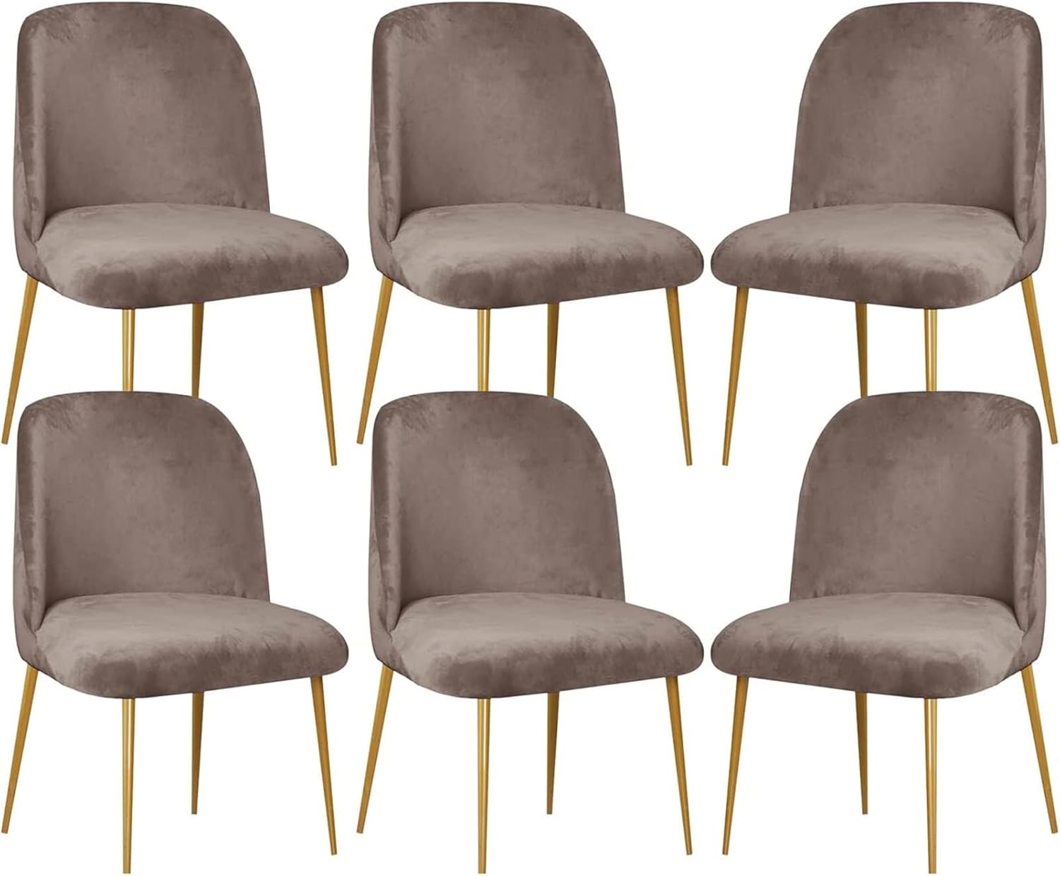 Dining Chair Cover Stretch Velvet Upholstered Side Dining Chair Cover Slipcover Curved Back Mid Century Modern Accent Dining Chair Covers for Kitchen Living Room