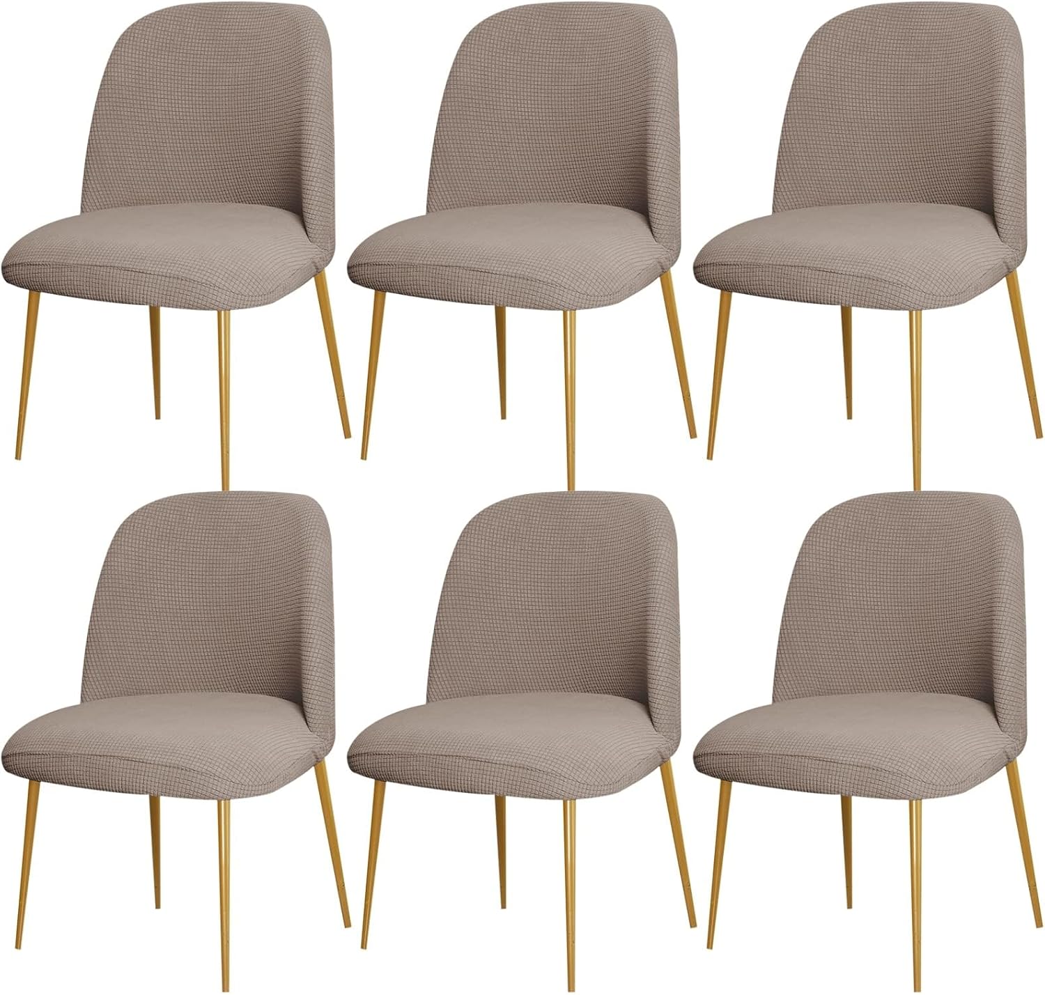 Dining Chair Cover Stretch Velvet Upholstered Side Dining Chair Cover Slipcover Curved Back Mid Century Modern Accent Dining Chair Covers for Kitchen Living Room