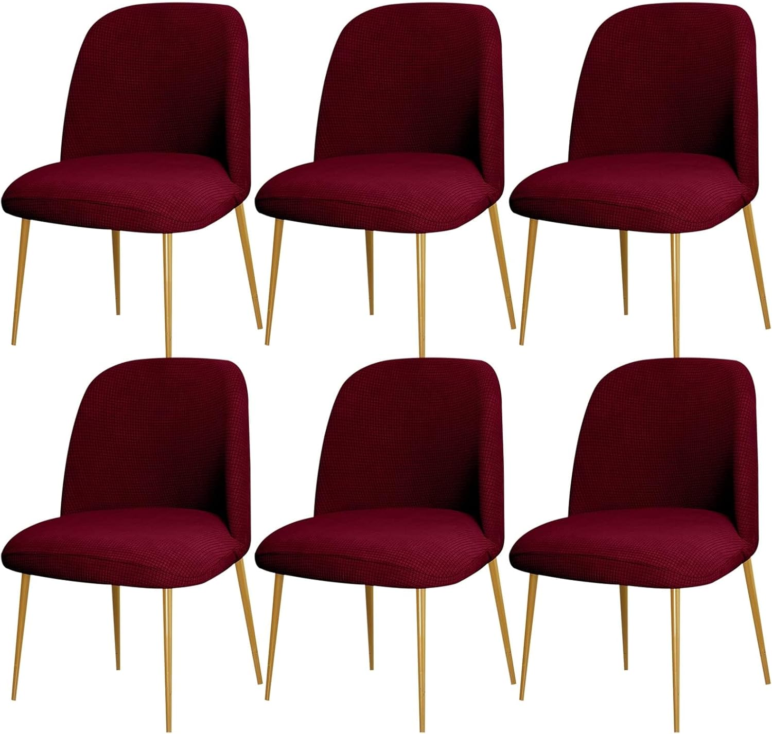 Dining Chair Cover Stretch Velvet Upholstered Side Dining Chair Cover Slipcover Curved Back Mid Century Modern Accent Dining Chair Covers for Kitchen Living Room