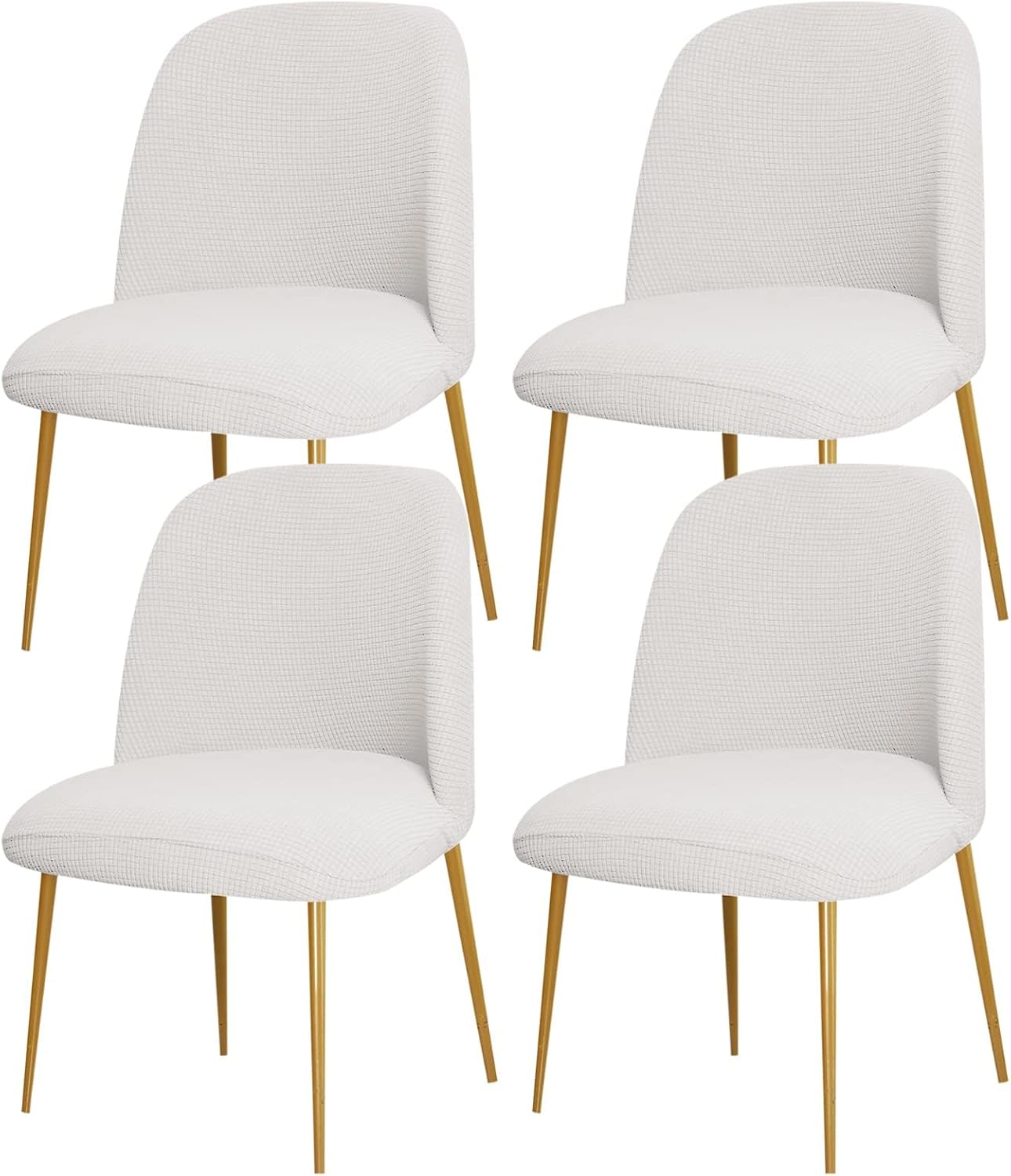 Dining Chair Cover Stretch Velvet Upholstered Side Dining Chair Cover Slipcover Curved Back Mid Century Modern Accent Dining Chair Covers for Kitchen Living Room