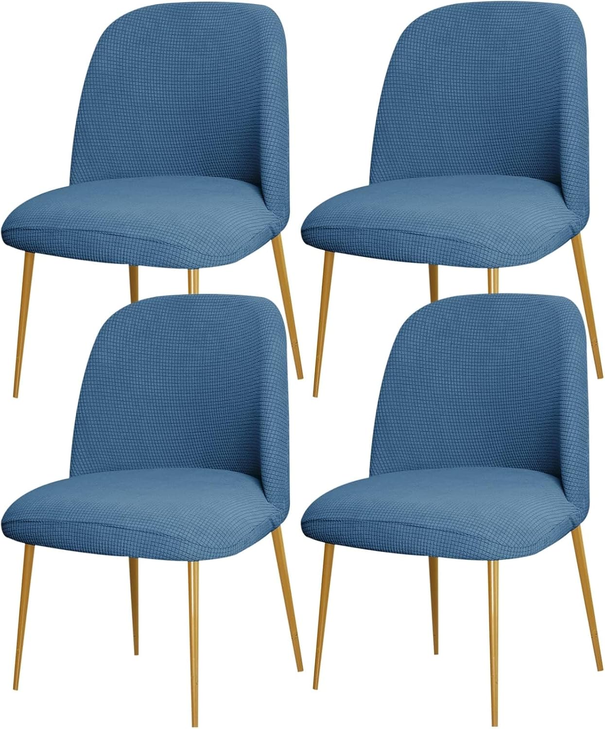 Dining Chair Cover Stretch Velvet Upholstered Side Dining Chair Cover Slipcover Curved Back Mid Century Modern Accent Dining Chair Covers for Kitchen Living Room