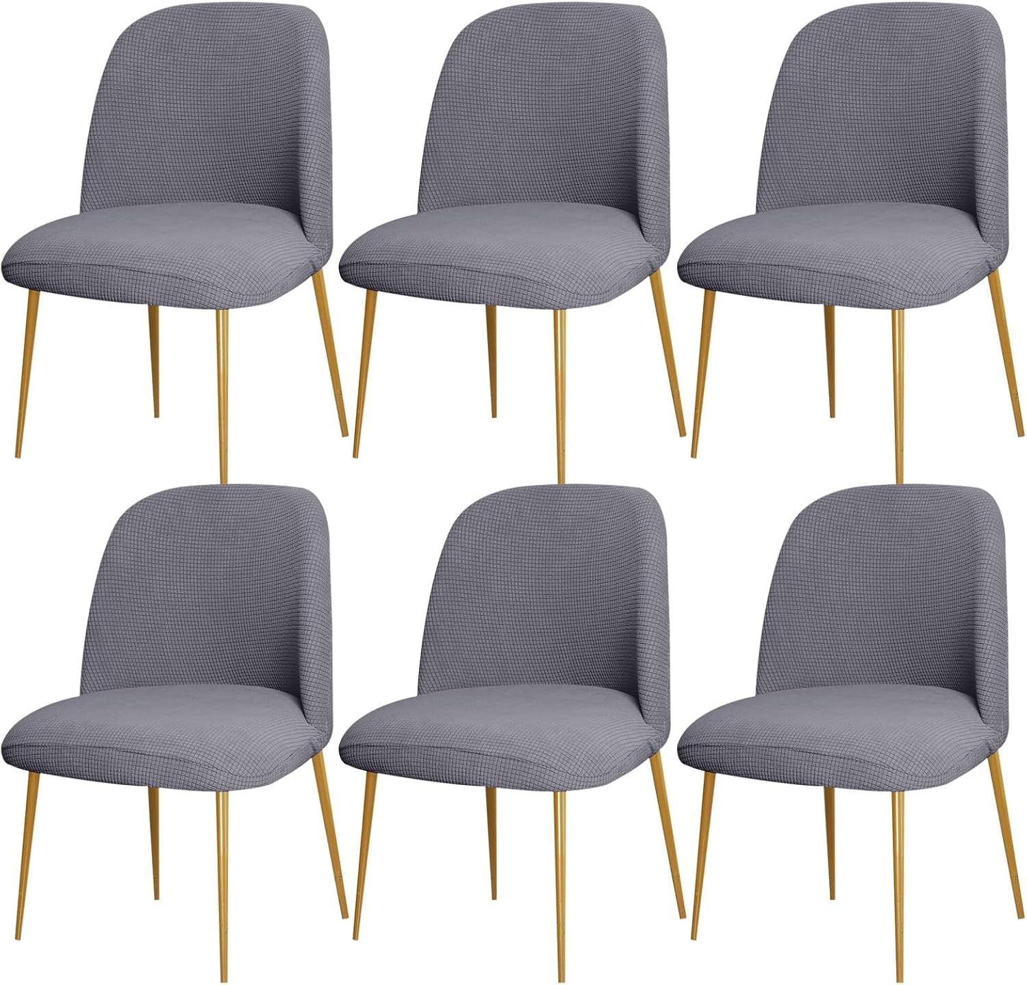 Dining Chair Cover Stretch Velvet Upholstered Side Dining Chair Cover Slipcover Curved Back Mid Century Modern Accent Dining Chair Covers for Kitchen Living Room